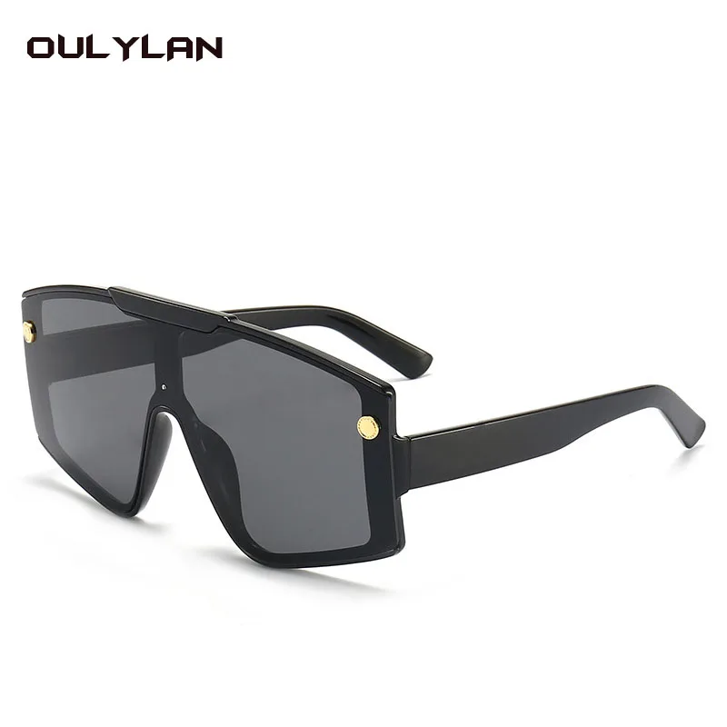 

OULYLAN Oversized Square Women's Sunglasses 2023 Luxury Brand Designer Retro Steampunk Big Frame Sun Glasses for Men Shades Eyew