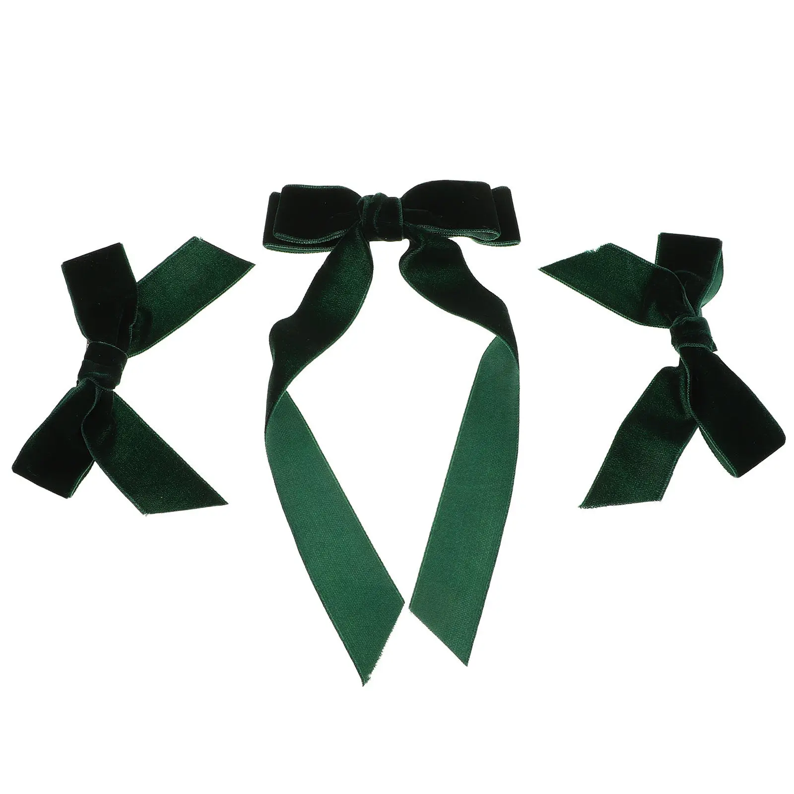 3Pcs 활 모양 헤어 클립 부드러운 공주 스타일 액세서리 파티 결혼식을 위한 우아한 머리핀 일상 착용