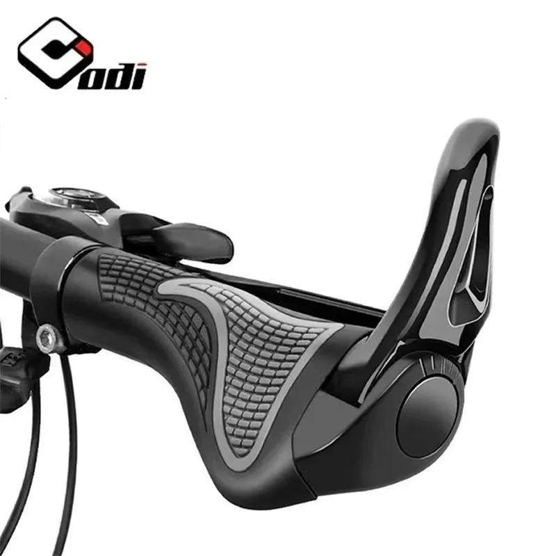 ODI Mountain Bike Sheep Horn Sub bike Grip Handle Shock and Dust proof Bicycle Grip Rubber Bilateral Locking