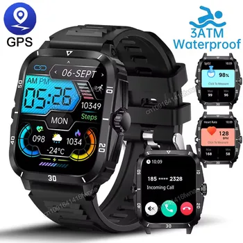 2025 Military Smart Watch Men 3ATM Waterproof Outdoor GPS Sports Fitness Tracker Health Monitoring Smartwatch Men 400mAh Watches 1
