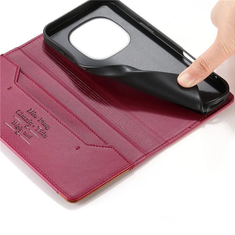 Leather Flip Wallet Phone Case - Magnetic Closure, Multi-Model Design
