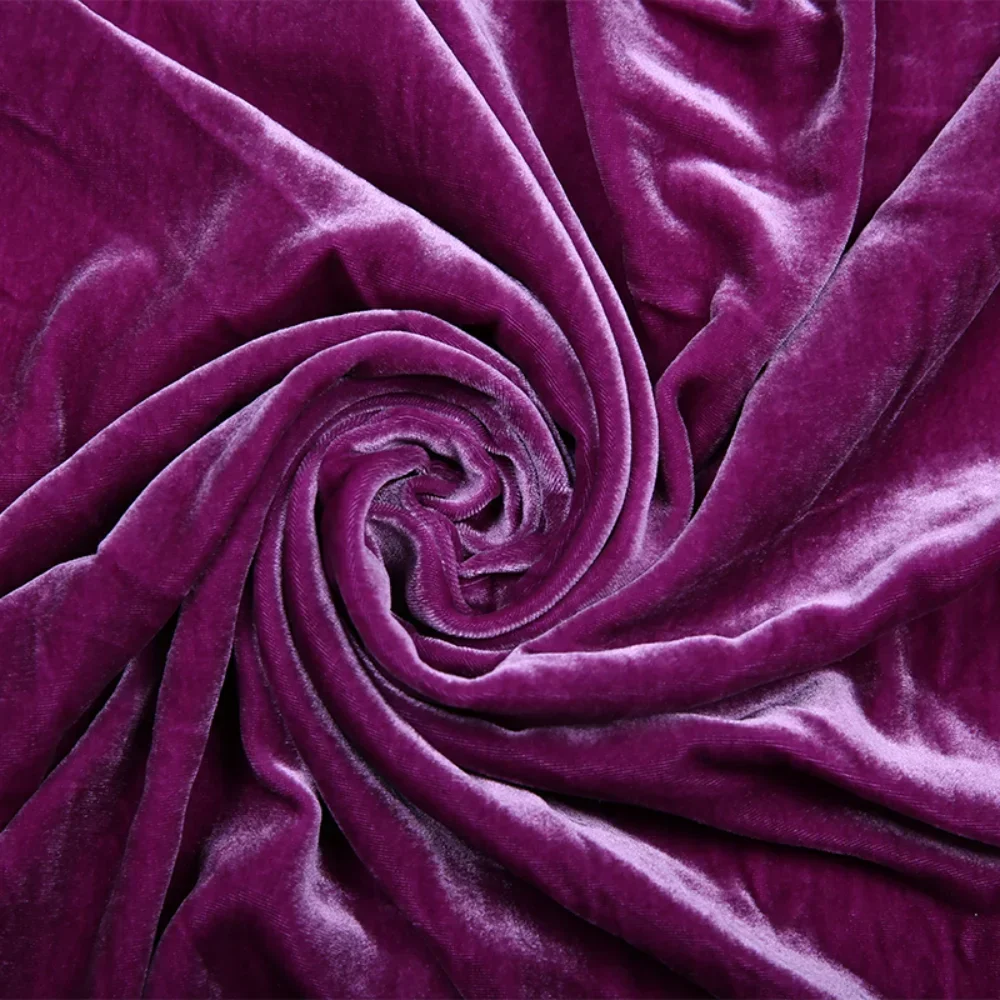 1/3/5m Luxury Real Velvet Fabric Mulberry Silk Velvet Banquet Dress High Quality Clothing Fabric Soft Drape By The Meter