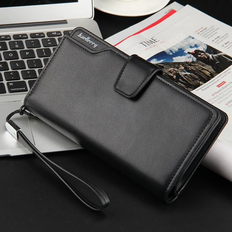 Baellerry Long Men Wallets Causal 23 Cards Holder Male Purse Zipper Large Capacity Big Brand Luxury Wallet For Men 4