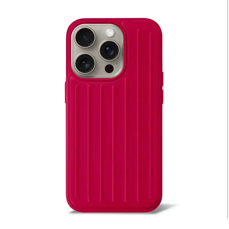 

Luggage Bull Christmas Tree Phone Case, Simple Phone Cover, Berry Red, iPhone 15 Pro Max, 15 Pro, 15Plus, Business Fashion