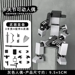 Articulated 3D Printed Shapeshifting Robot Mannequin Figure (Grey)