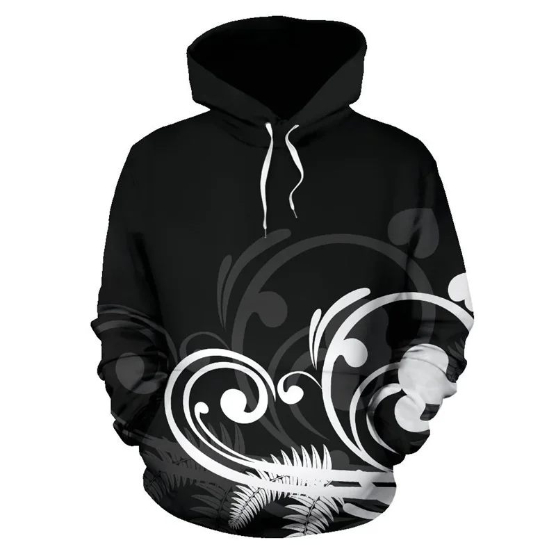 thumbnail image 1 of Sudadera con capucha con estampado 3D de la bandera de Nueva Zelanda y helecho kiwi plateado, novedad de Y2k, sudaderas con capucha y sudaderas para hombres, jerseys, ropa para mujeres, 1 of 5