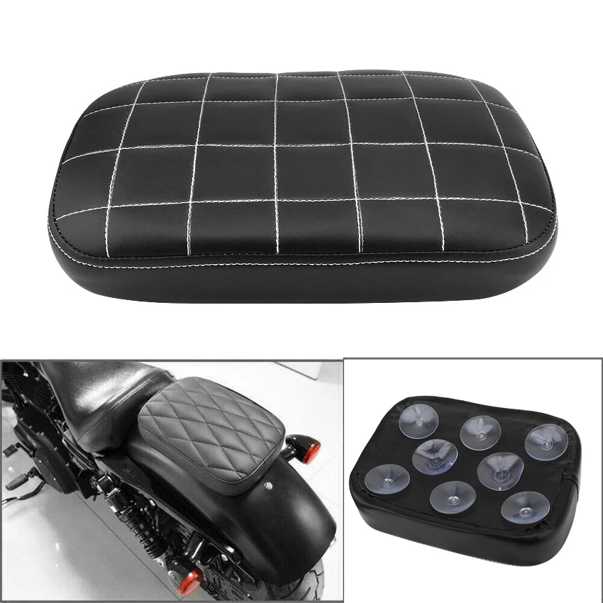 

Motorcycle Suction Seat Rear Passenger Universal Cushion Pillion Pad For Harley Cruiser Chopper Dyna Sportster Softail Touring