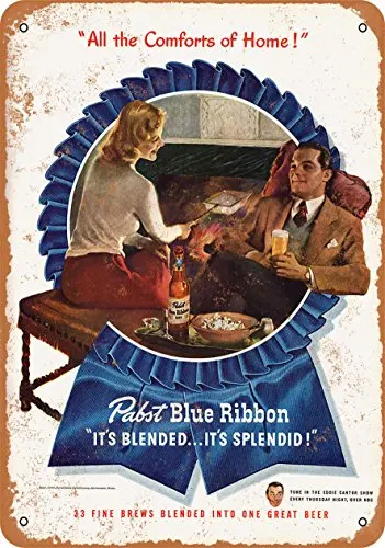 

Metal Sign - 1947 Pabst Beer and Popcorn - Vintage Look