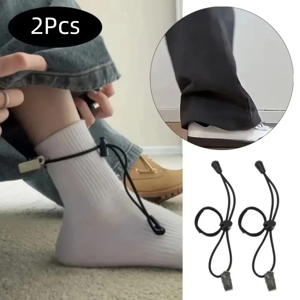 2pcs Elastic Backdrop Clips Adjustable Pants Leg Clip Photography Background Clips Multi-Functional Windproof Clamps