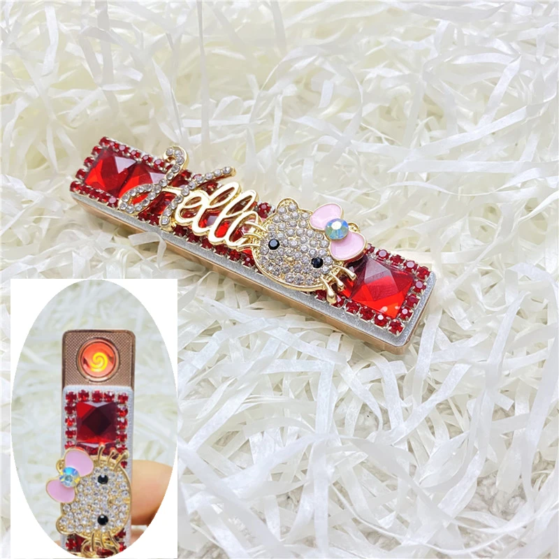 Сделай Сам Алмазная зарядка Usb женская Зажигалка Милая подвеска Мини Портативная