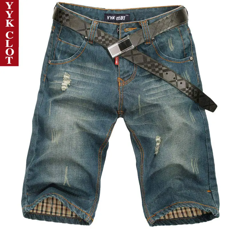 Men's Short Jeans Fashion Summer Cotton   Casual Pants Male Slim Fit High Quality Ripped Denim Shorts Men Bermuda Brand Clothes