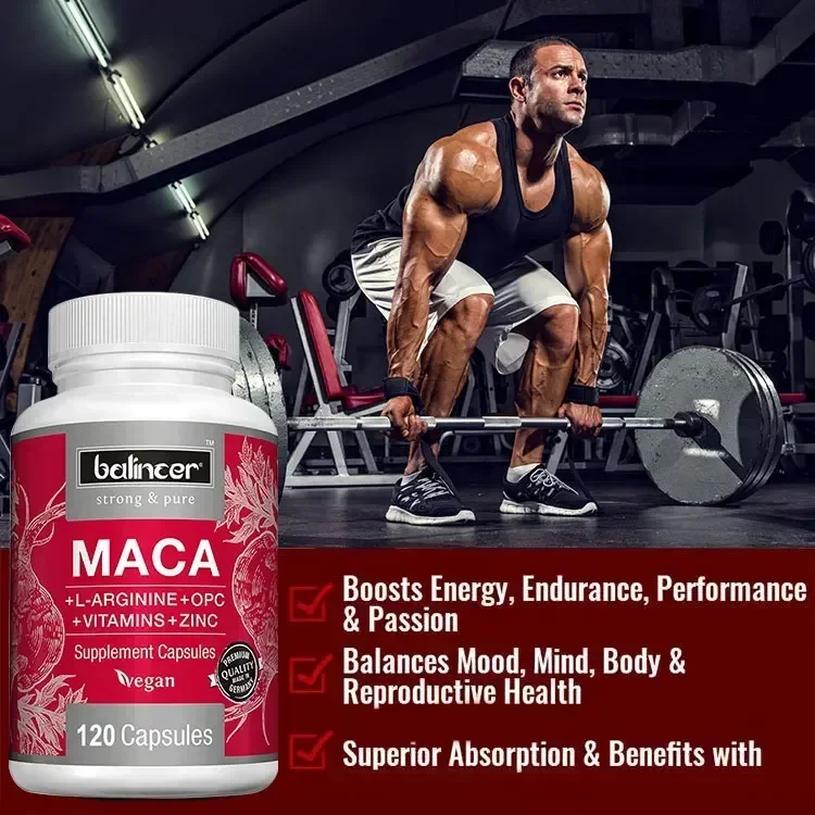 

Men's Supplements - Energy, Anti-Fatigue, Endurance, Muscle Mass, Performance, Vegetarian Capsules