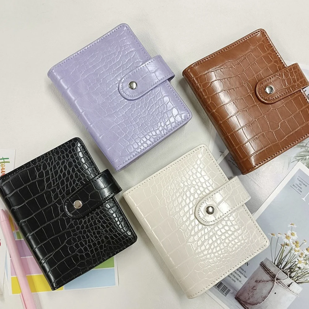 A7 Small Notebook Binder Faux Crocodile Leather Notepad Portable Budget Sheets ，with 45 Blank Inside Pages 3