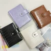 A7 Small Notebook Binder Faux Crocodile Leather Notepad Portable Budget Sheets ，with 45 Blank Inside Pages 3