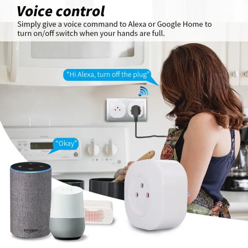 

Tuya WiFi Smart Socket Smart Home 16A / 10A Italian Plug Outlet Smart Life Voice Control Timing Sharing For Alexa Home
