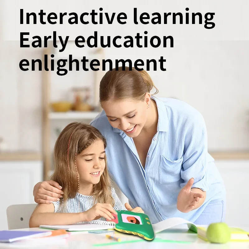 Little Dinosaur Learning Machine for Children, Talking Flash Card, English、Spanish、French Electronic Early Education Machine 2