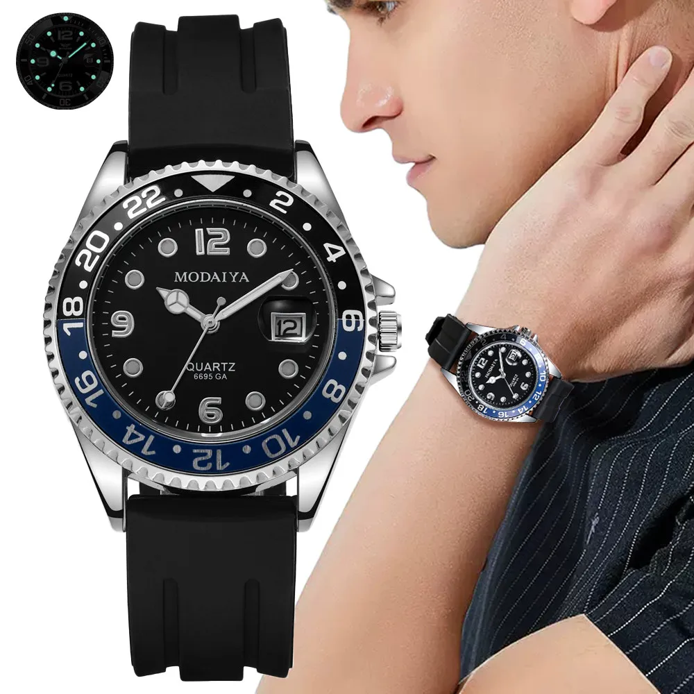 

Men 2023 Sports Watches Fashion Men's Version Simplicity Figures Luminous Quartz Watch Casual Silicone Stra Gifts Wristwatches