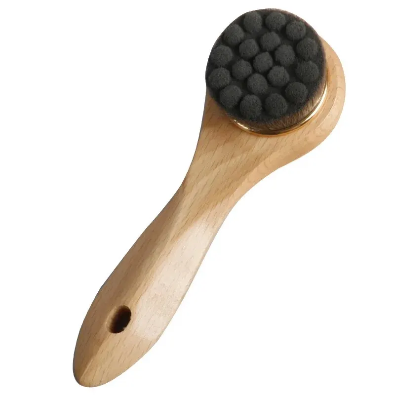 Natural Wooden Face Washing Brush with Beech Handle