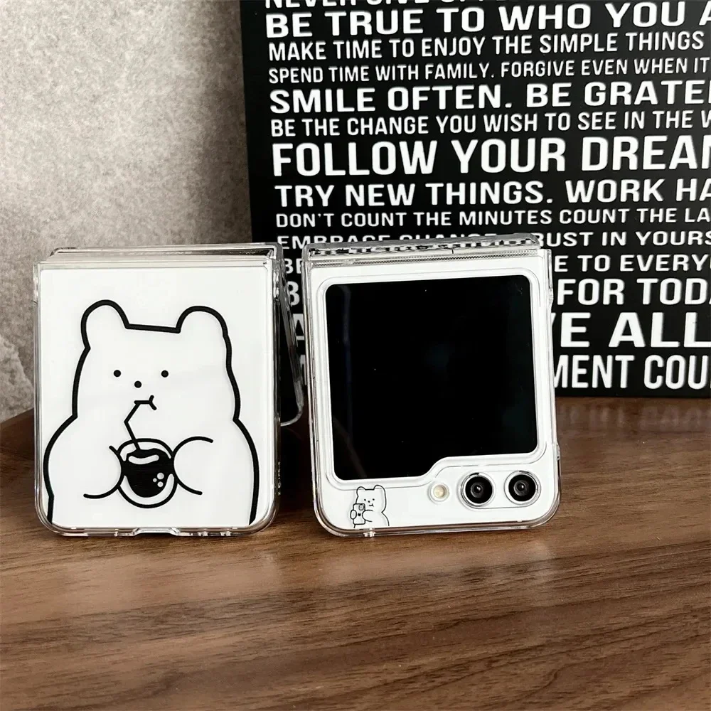 Adorable Bear Cartoon Soft Anti-Fall Transparent Phone Case
