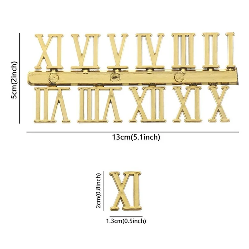 1Set DIY Clock Numerals Roman Numerals Wall Digital Clocks Replacement Parts Removable Home Art Decal Sticker Quartz Clock Parts