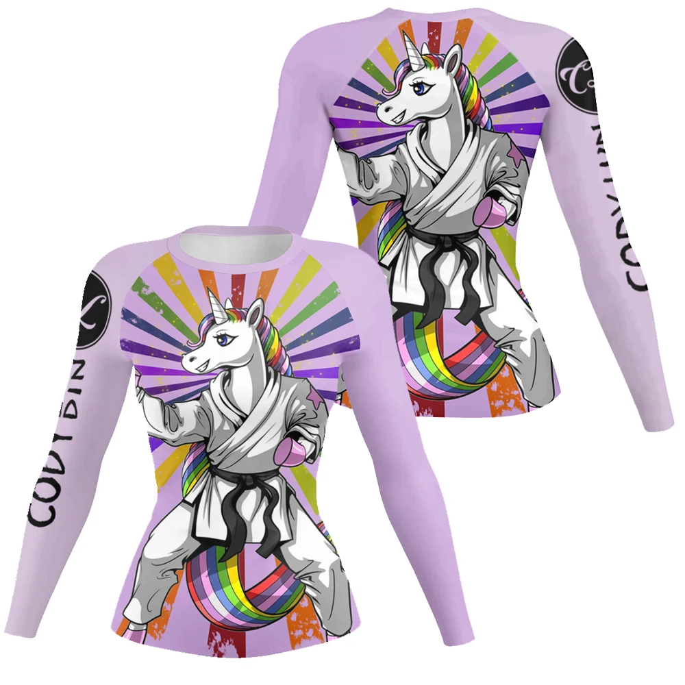 Sports Apparel Women MMA Compression T shirt Tights Jiu Jitsu Rashguard Sport Boxing T-shirts 3D Printed Gym Kickboxing Sportswear Shirt Tops