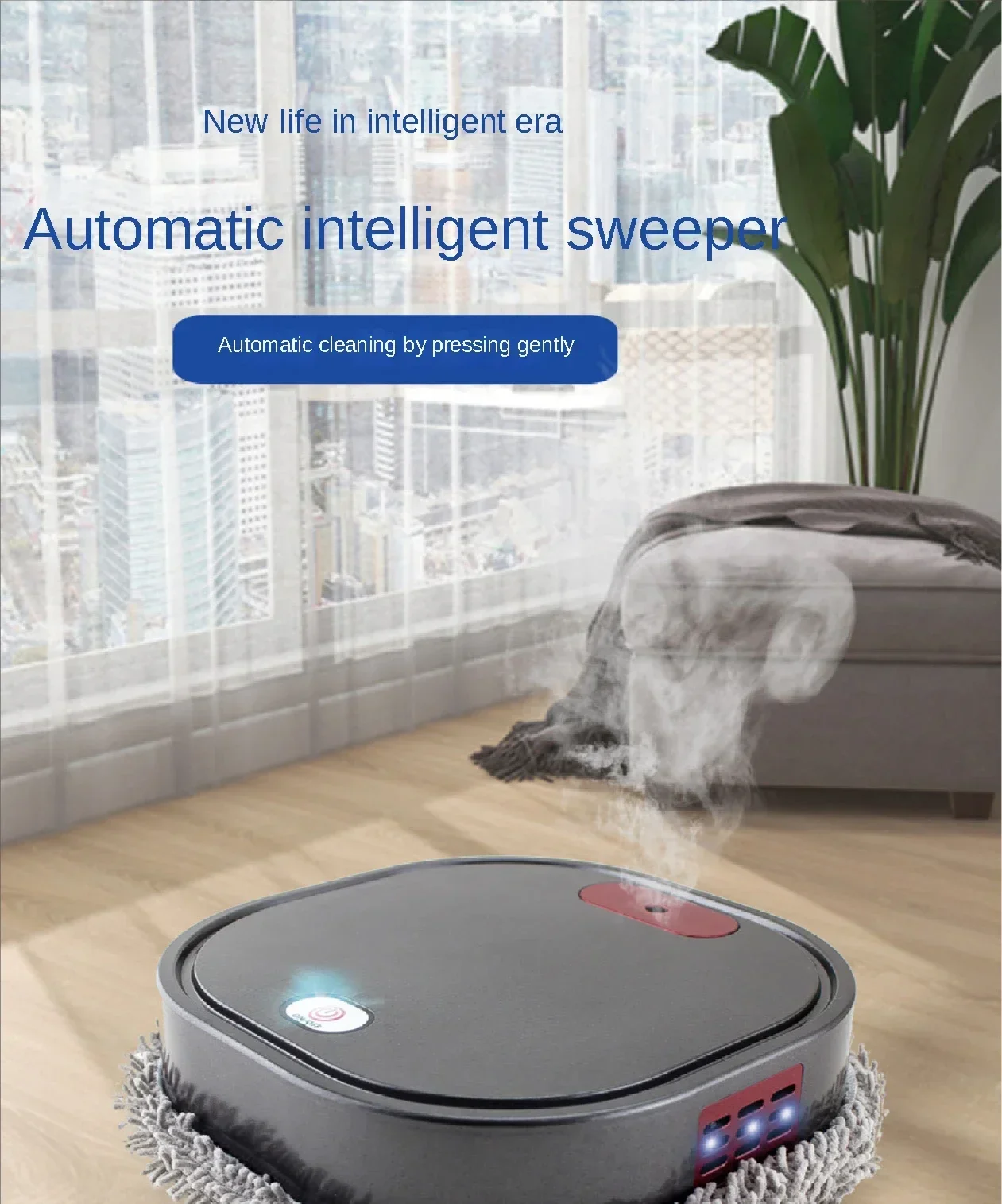 Description Picture 2 of item3 in 1 Robot Vacuum Cleaner Rechargeable Smart Mopping Spray Cleaner Dry and Wet Sweep and Mop Home Mopping Machine