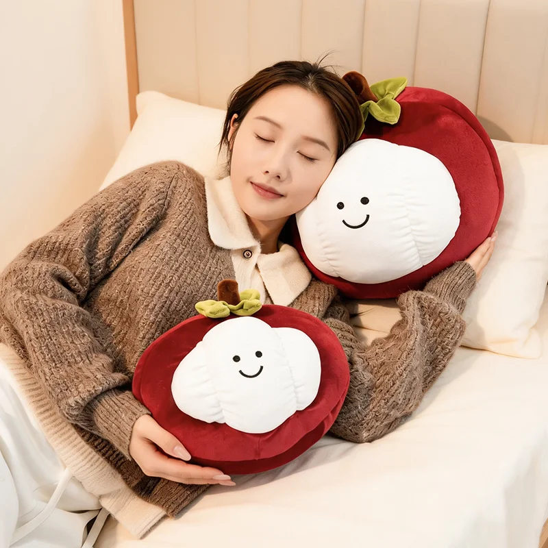 창의적이고 재미있는 부드러운 망고스틴 과일 야채 플러시 장난감, 진정시키는 봉제인형, 부드러운 장 장난감