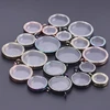 1Pc 25-40mm Round Glass Floating Living Picture Locket Pendant Crystal Memory Relicario Coin Holder Colgantes Jewelry Finding 2
