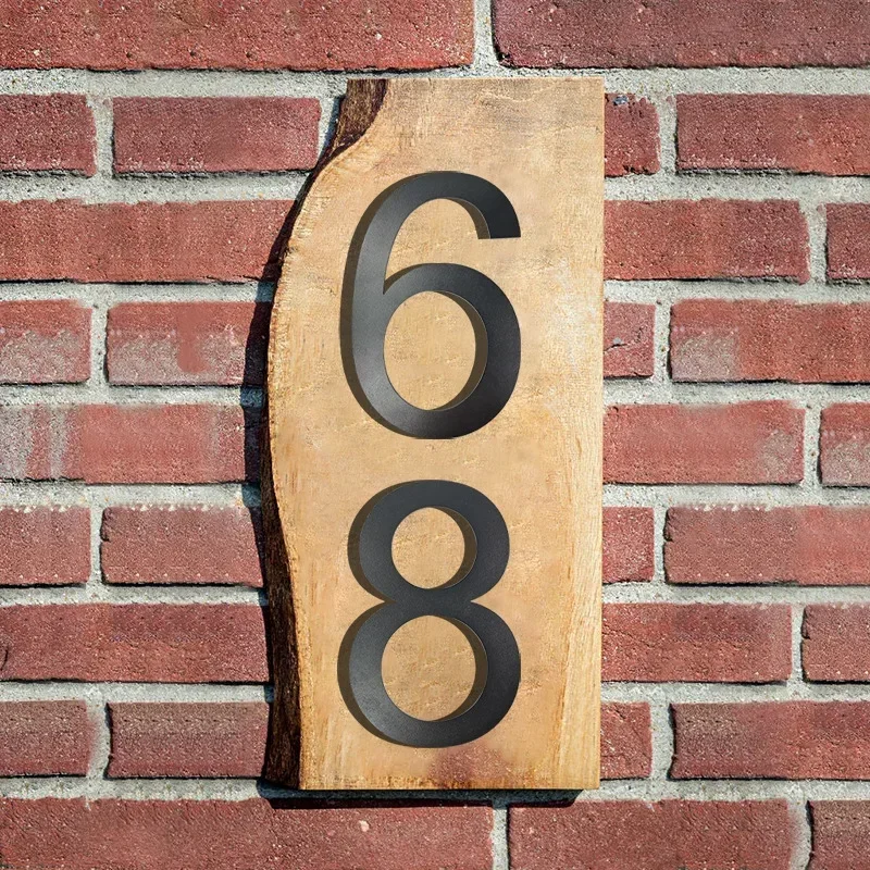 Outdoor House Numbers, 12-15 Cm House Number Outdoor Stainless Steel Digital #0-9 Door Alphabet Exterior House Numbers Metal Name Plate Address Plate
