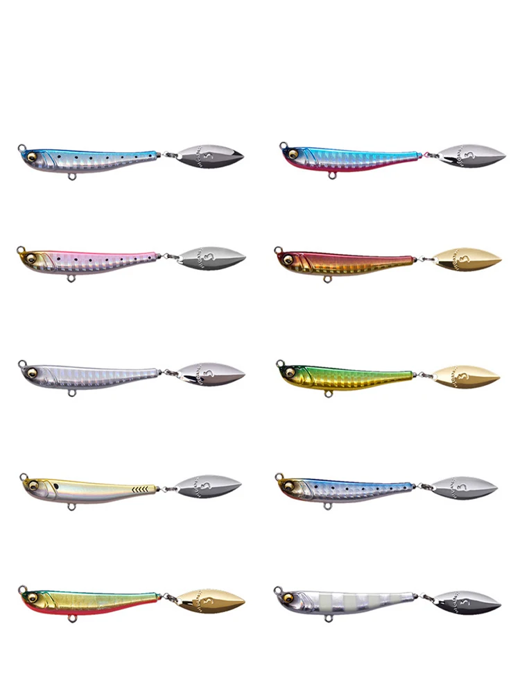 SummerNewRotatingMetalVIBVibrationBaitSpinnerSpoonJigsTrout