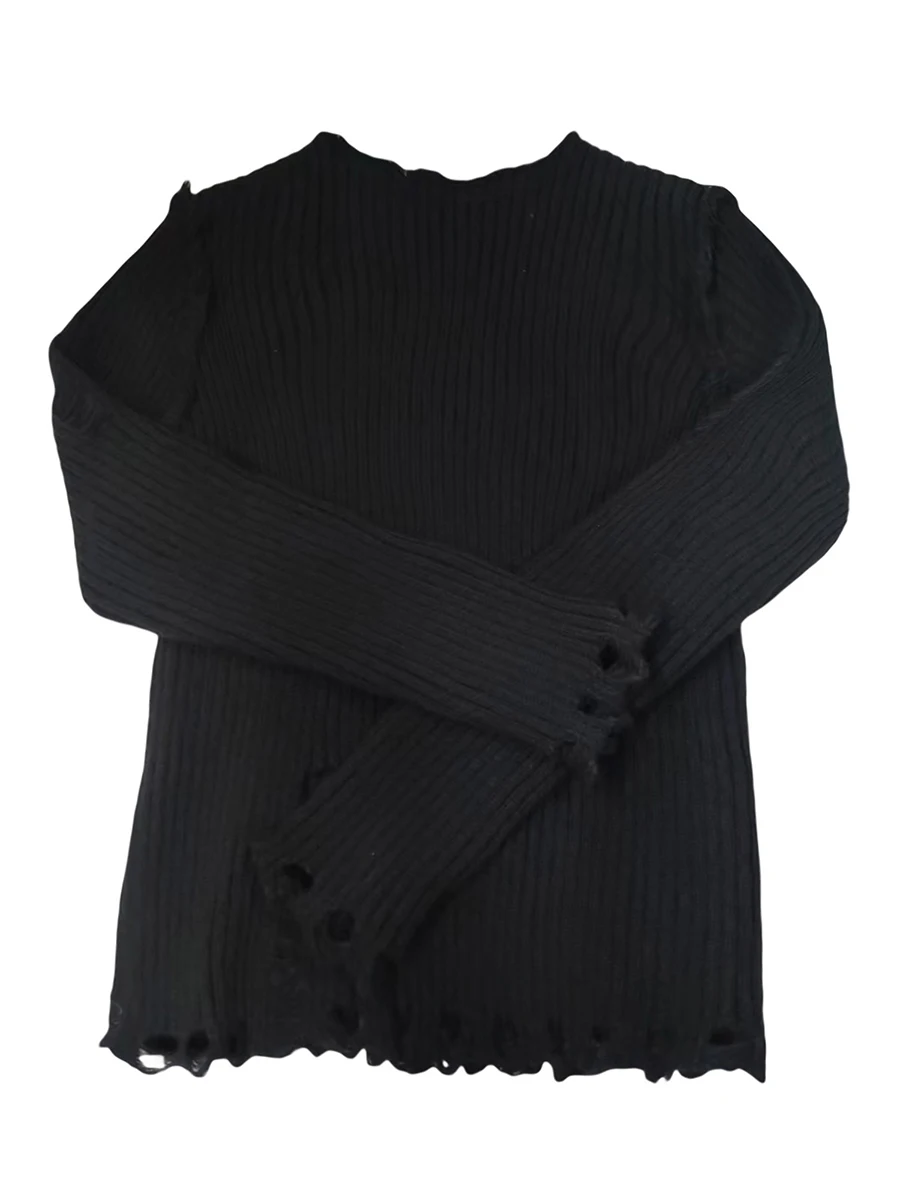 

Txlixc Women Knitted Sweaters Stripe Scoop Neck Long Sleeve Pullover Autumn Winter Slim Tops Female Clothing