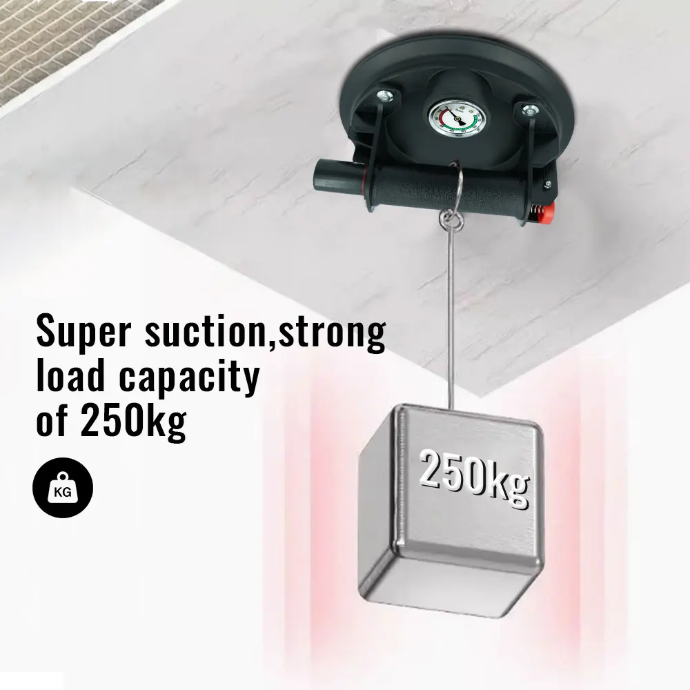 Vacuum Suction Cup 8 Inch 250 Kg Carrying Capacity Heavy Duty for Granite Tile Glass Manual Lifting