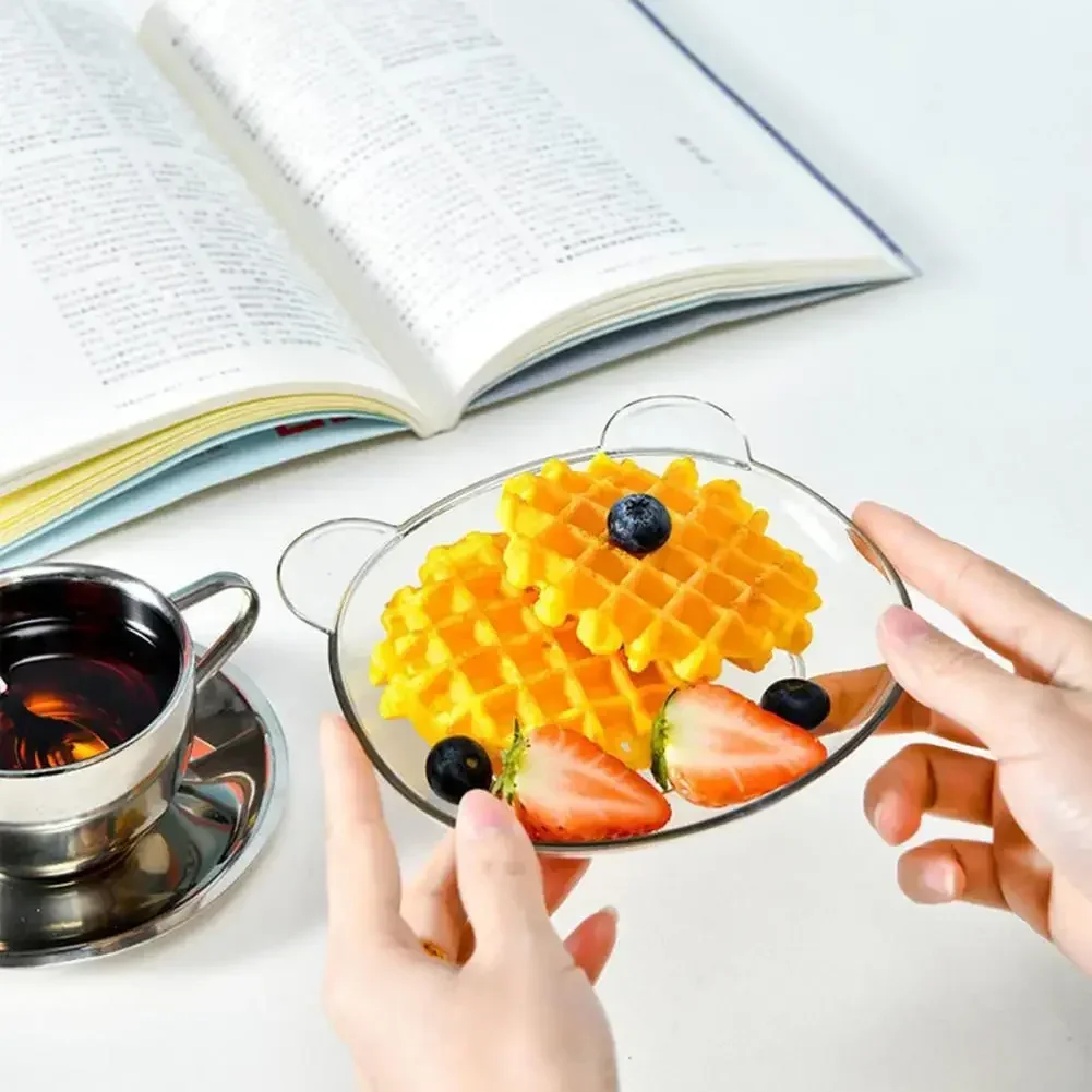 Fruit Plate Bear Shape Ceramic Plastic for Kids Kitchen