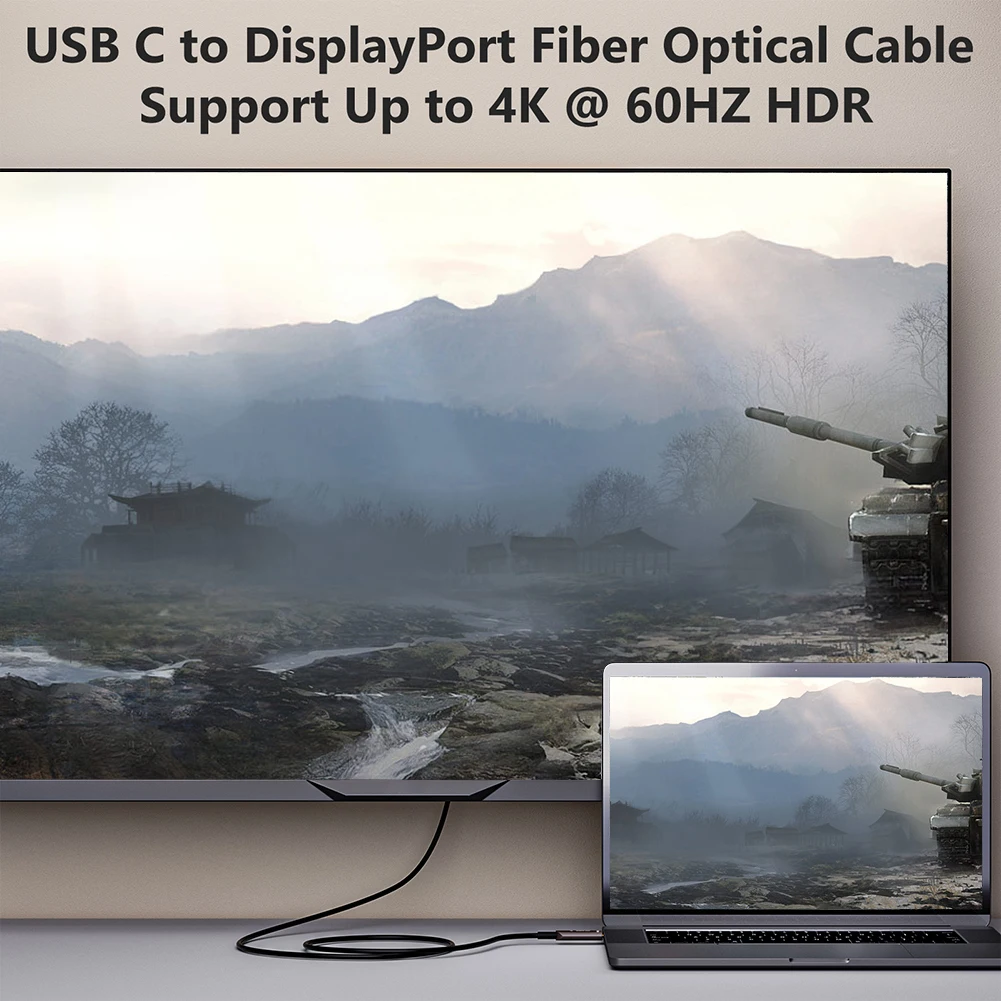 е ο ƺϿ USB C-÷ Ʈ ̺, USB C -÷ Ʈ  ̺, 3D 4K 60Hz, DP ڵ, 10 m, 15m