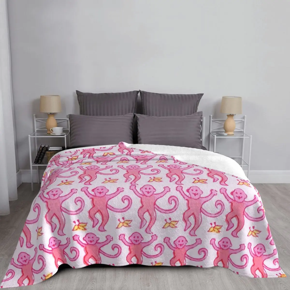 Pink Roller Rabbit Blankets Coral Fleece Plush Autumn/Winter Cute Animal Super Soft Throw Blanket for Bedding Office Quilt