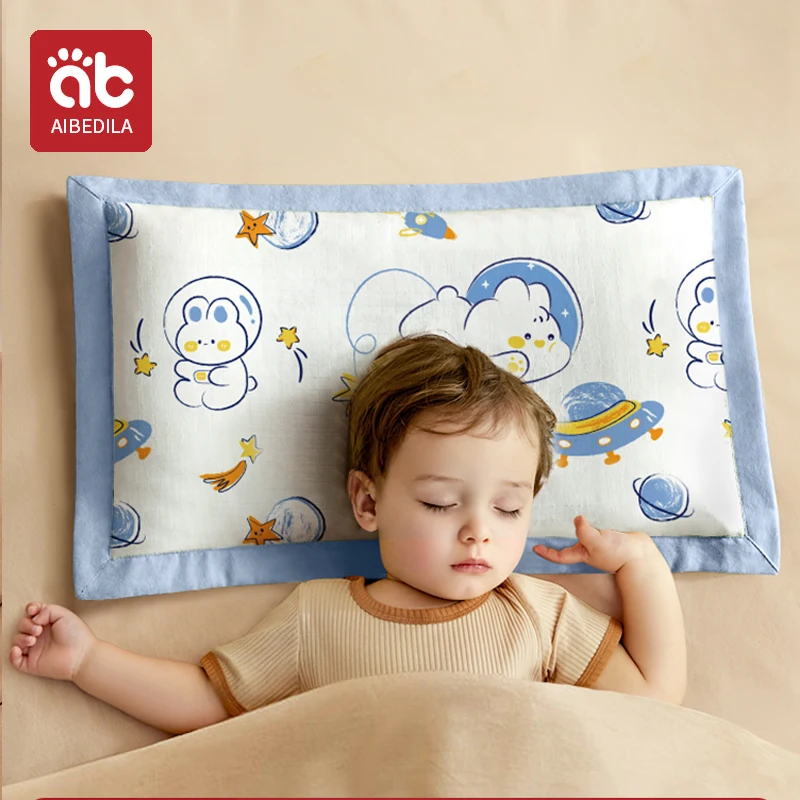 AIBEDILA Pillows for Babies Newborn Baby Articles Double-sided Available for All Seasons Baby Pillows Bedding Sleeping AB8167
