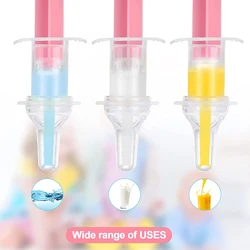 Dispensador de seguridad para niños, gotero, chupete, alimentación de silicona, escurridor, alimentador de bebé, aguja, utensilios para niños, azul
