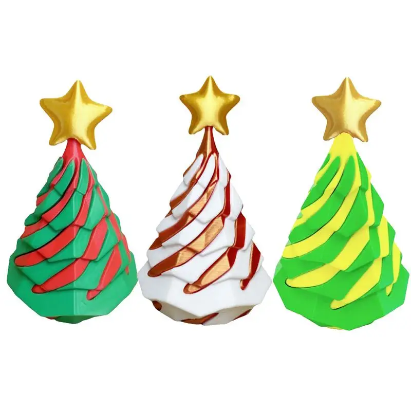 Impossible Cone 3D Printed Christmas Tree Toys Fidget Passthrough Sculpture Spiral Cone Desk Toy Funny Desktop Decoration