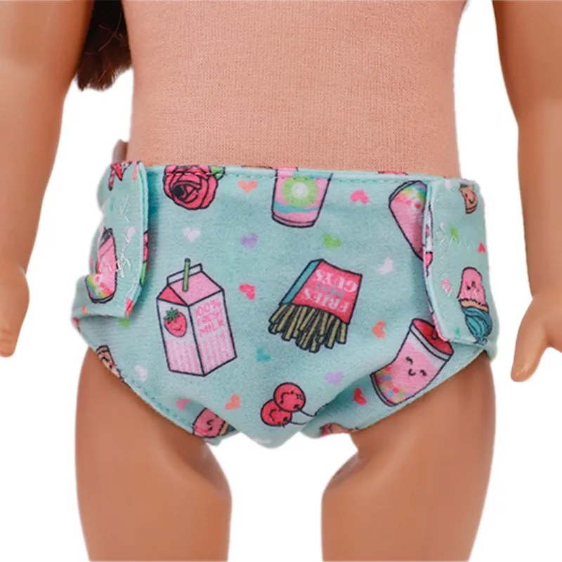 Festive Doll Clothes Set - Christmas Underwear & Diapers