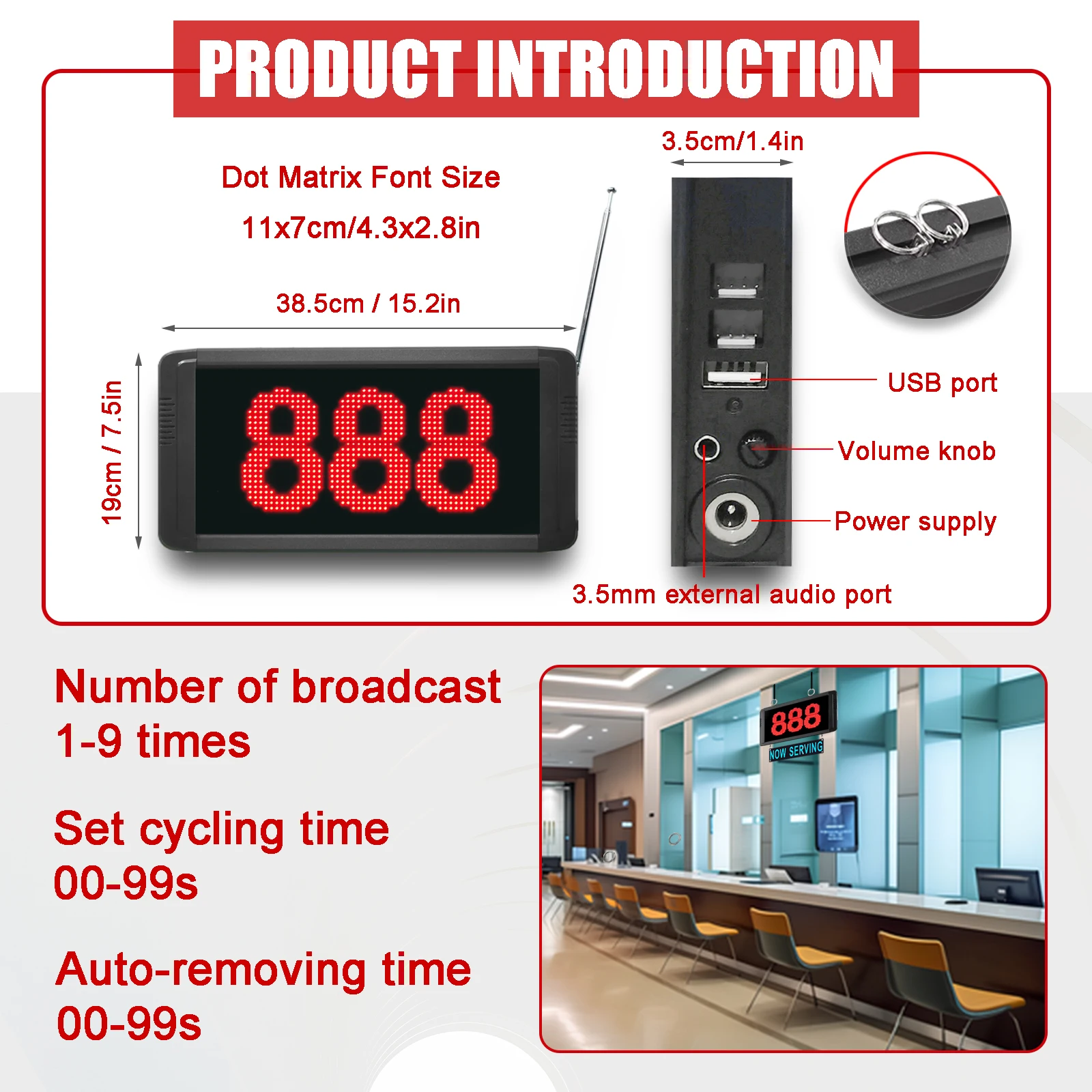 Wireless Queue Number Calling System Take a Number System waiting restaurant Pager ticket dispenser
