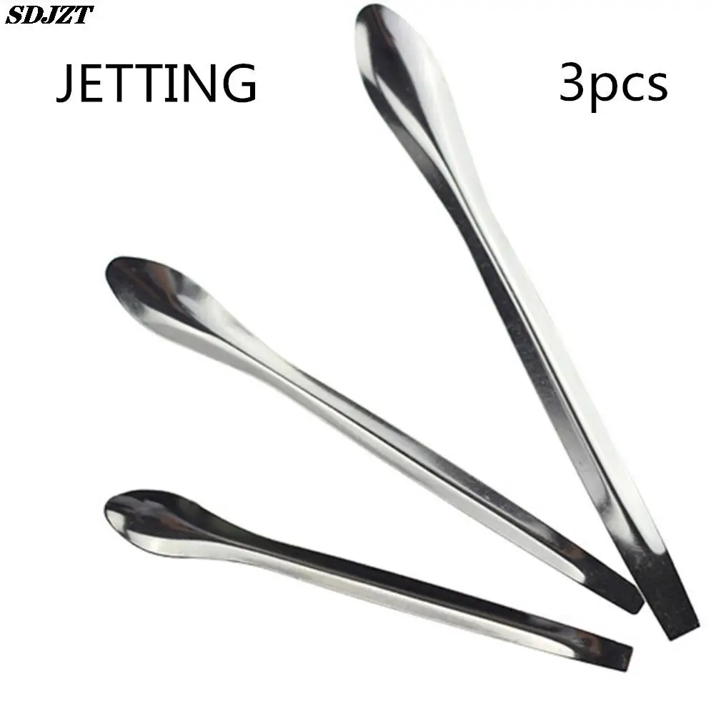 3pcs/Set Stainless Steel Medicinal Ladle Spoon Chemistry Experiment Pharmacy Lab Use Length 10/12/14cm Material: Stainless Steel