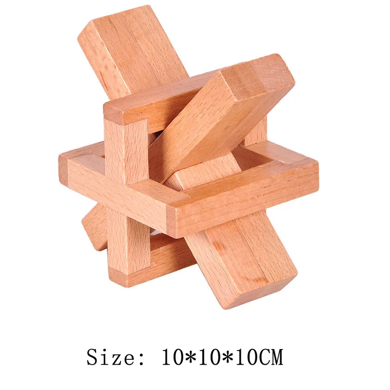 Wooden 3D Brain Teaser Puzzle - Montessori Educational Toy