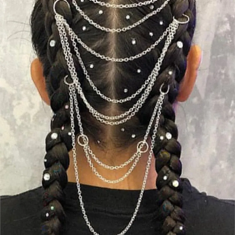 Dreadlocks Buckle Vintage Punk Style Head Accessories Metal Hair Clip Ring Boxing Braided Hip Hop metal memo holder table double layer heart shape placecard holder stand wedding banquet double heart ring message holder