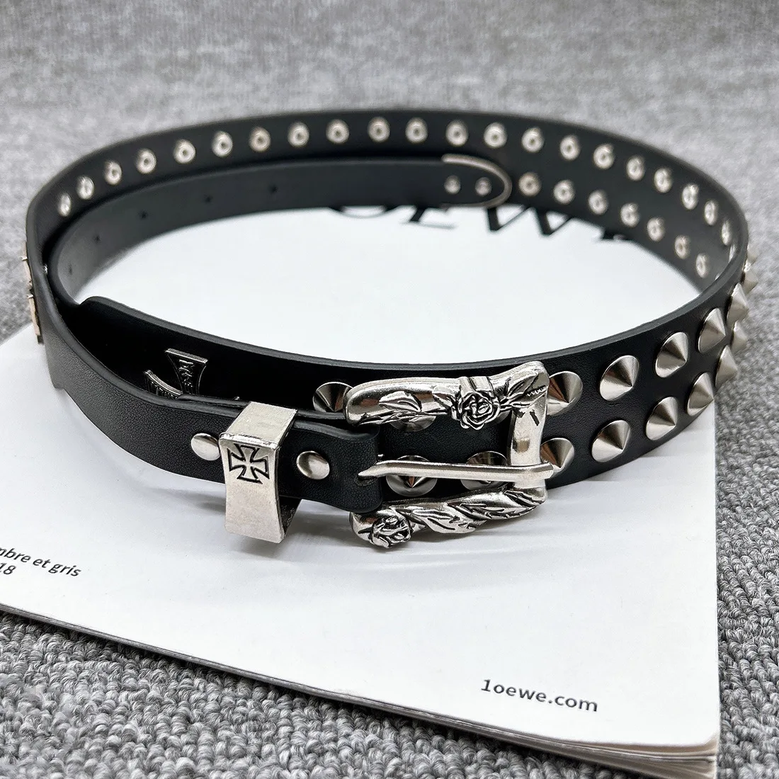 Retro Heavy Metal Rivets Men Women's Belt ERD Harley