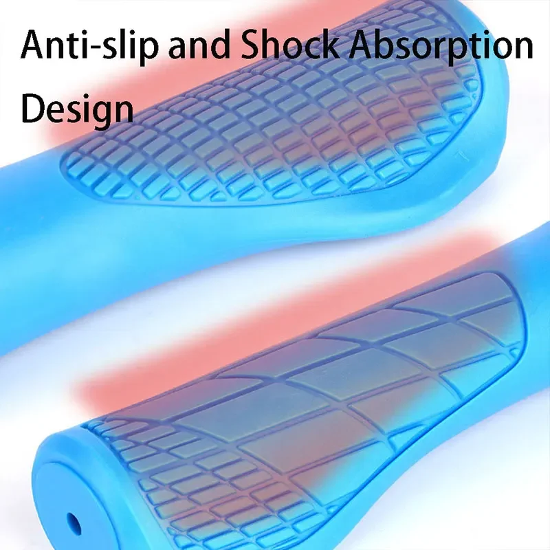 1pair Bicycle Handlebar Grip Rubber Bike HandleBar Cover Anti-Slip Shock Absorbing Lockable MTB Cuffs Cycling Accessories 4