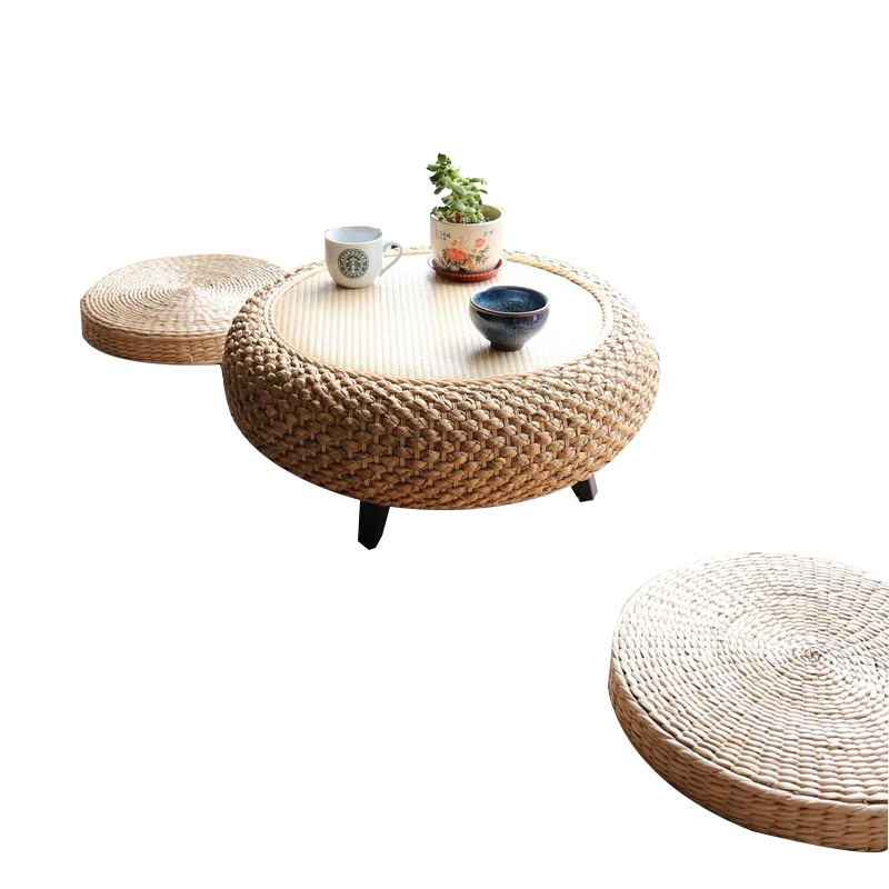 

Japanese-Style Rattan Bay Window Table Tatami Small Coffee Table Simple Kang Table Deck Low Table Solid Wood Window Table