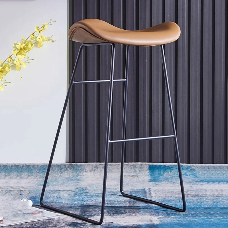 

Creative Modern Cashier High Feet Stool New Nordic Iron Art Bar Chairs Counter Stools Minimalist Hotel Cafe Bar Stool Furniture