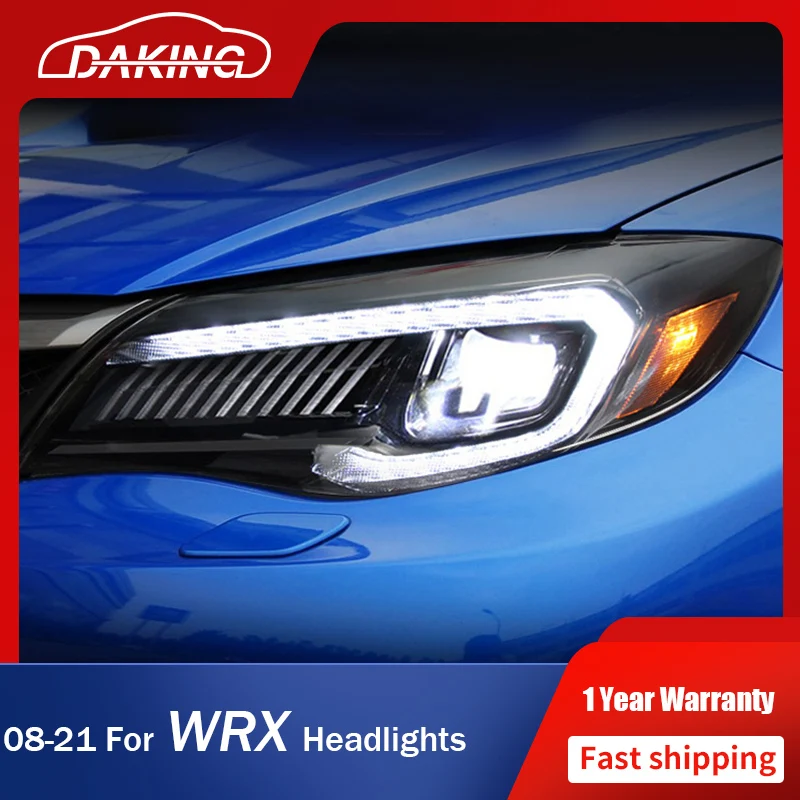 

Автомобильные фары для SUBARU Impreza WRX 2008-2021 светодиодные фары DRL Передняя динамическая лампа поворота двойная светодиодная линза автоматическая сборка