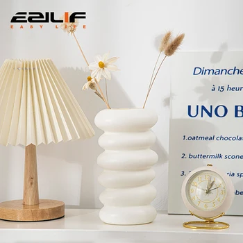 1 pz plastica spirale vaso bianco nordico creativo composizione floreale contenitore per cucina soggiorno camera da letto decorazione della casa ornamento 1
