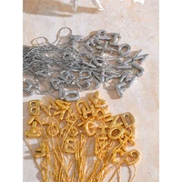 Yhpup Waterproof 26 English Letter Initial Name Pendant Necklace Stainless Steel 18K PVD Plated A to Z Charm Jewelry Wholesale 2